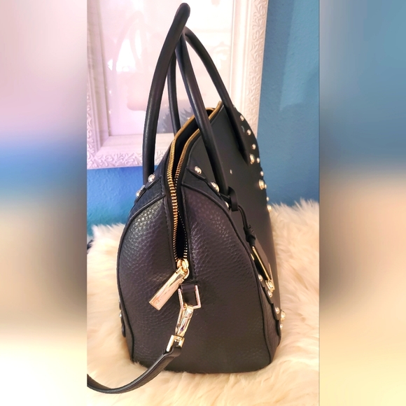 Kate Spade Madison Ave Collection Black Studded Mega Lane Satchel - Picture 10 of 12